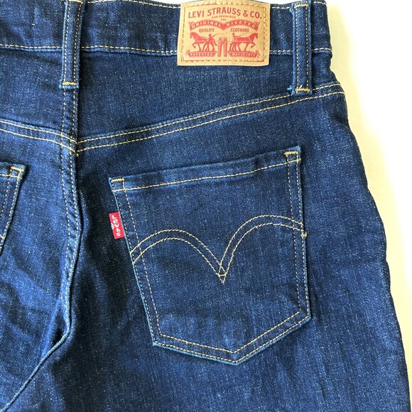 Levi's Dark Wash Denim Shorts - Picture 4 of 10